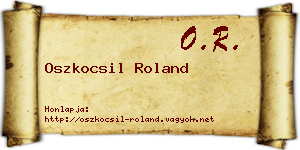 Oszkocsil Roland névjegykártya